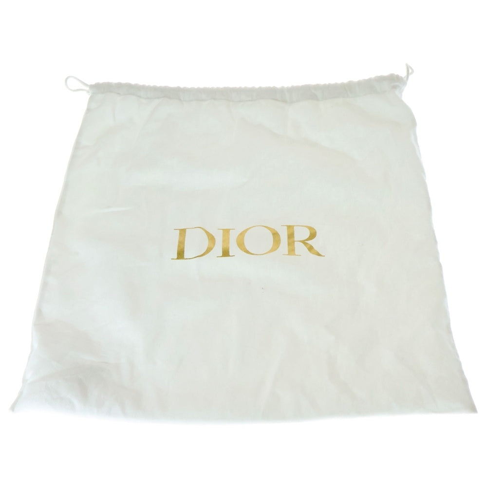 Christian Dior(クリスチャンディオール) オブリーク ウィッカー バスケットバッグ ショルダーバッグ ネイビー キャンパス×レザー ゴールド金具