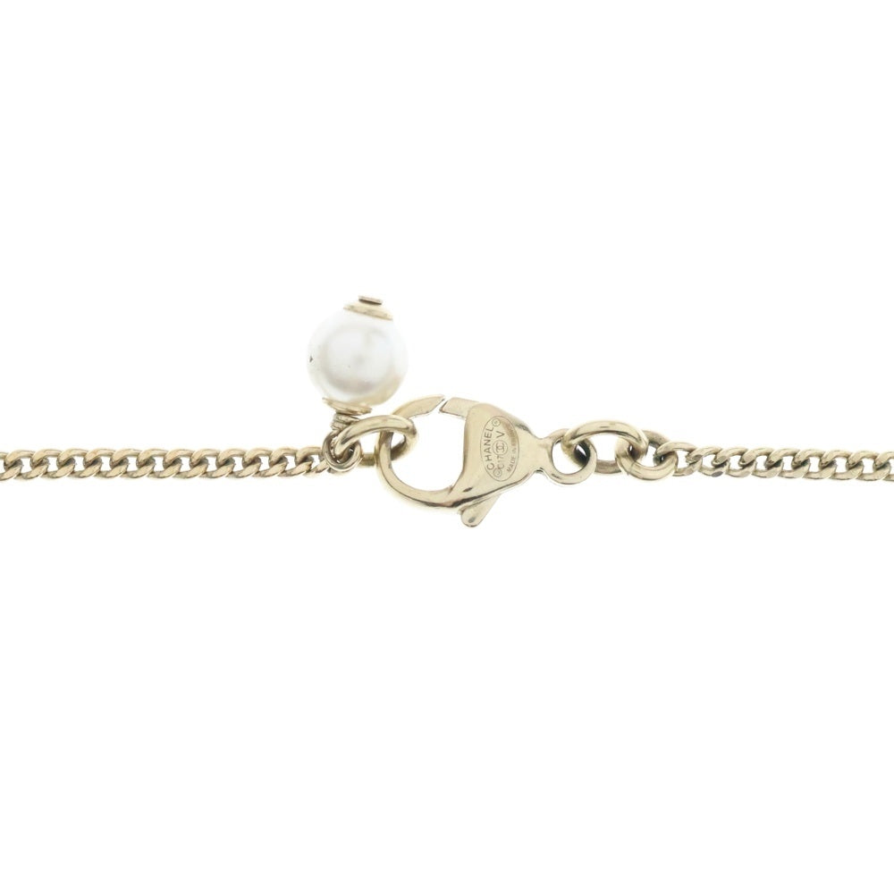 CHANEL(シャネル) ココマーク ラインストーン ネックレス ペンダント ゴールド パール