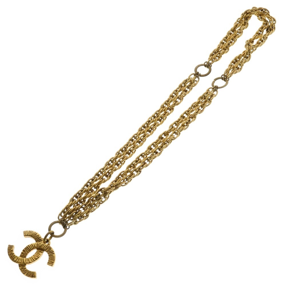 CHANEL(シャネル) ココマーク 2連チェーン ネックレス ゴールド