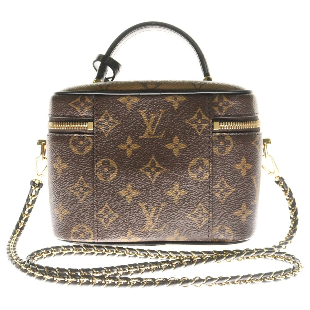 LOUIS VUITTON(ルイヴィトン) モノグラムリバース バニティNV 2WAYレザーハンドバッグ ショルダーバッグ ブラウン M45165