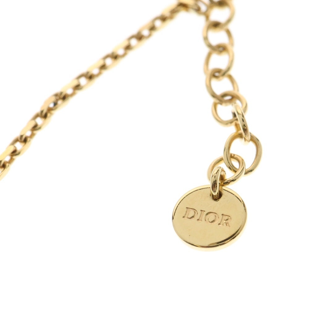 DIOR(ディオール) Petit CD プチ ロゴ 3連チャーム パール チェーンネックレス ゴールド レディース N3048WOMCY