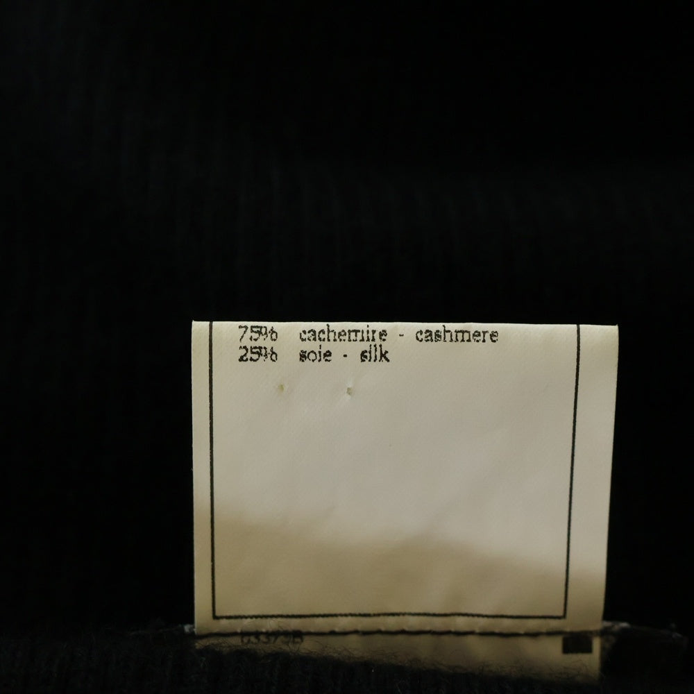 CHANEL(シャネル) 95AW ココマークボタン サイドデザイン シルク混 カシミヤ リブニット ブラック レディース P05508V00257