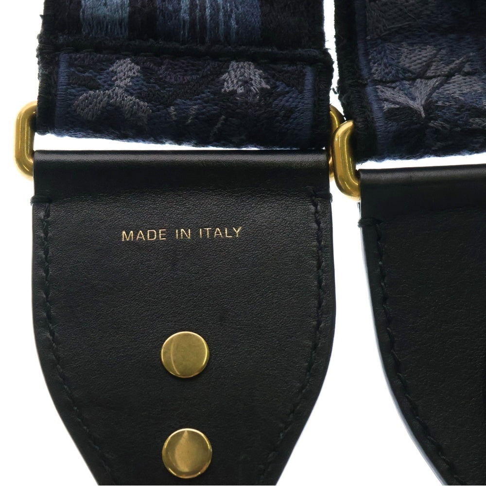 Christian Dior(クリスチャンディオール) エンブロイダリー スタッズ付ショルダーストラップ ショルダーベルト ブルー レディース AY5626W3