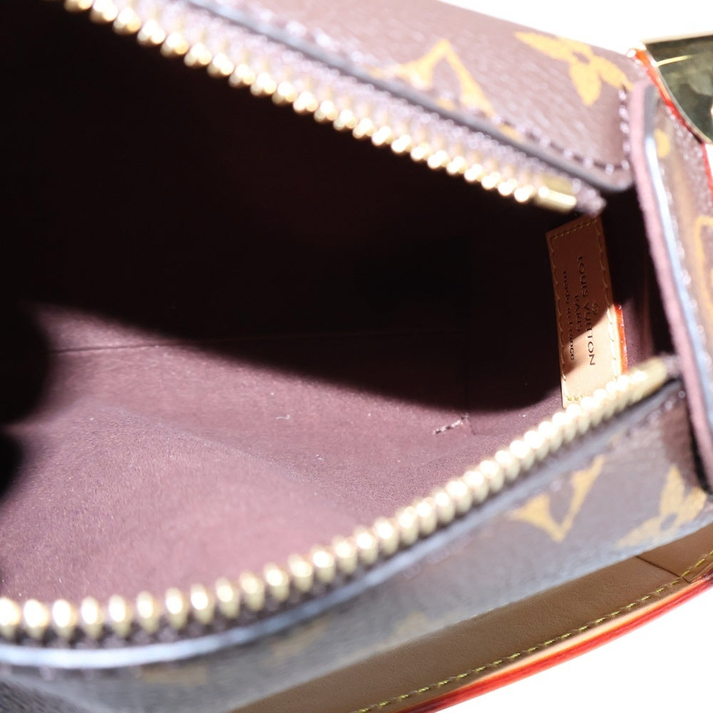 LOUIS VUITTON(ルイヴィトン) モノグラム サイド トランクPM 2wayバッグ ショルダーバッグ ブラウン PVCレザー RFID M46815