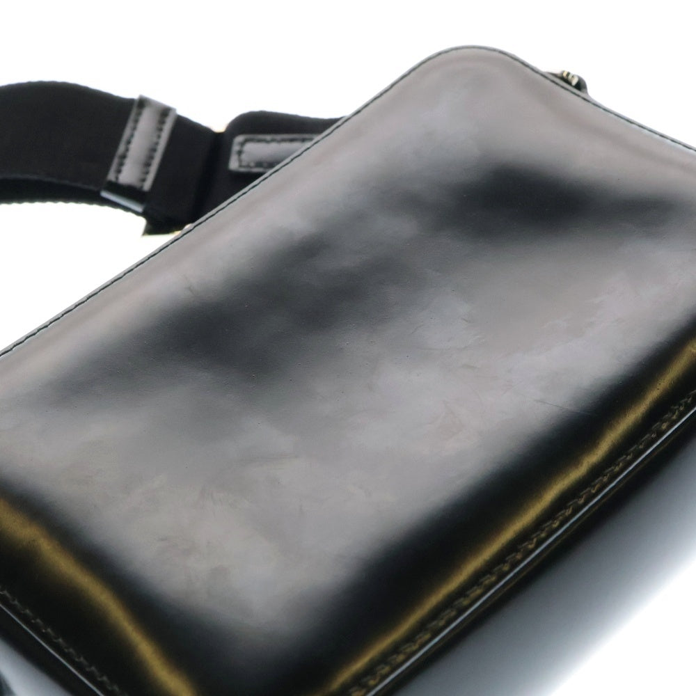 PRADA(プラダ) トライアングルロゴ ブリック Re-Nylon リナイロン サフィアーノポーチ付レザーショルダーバッグ ブラック 2VH070
