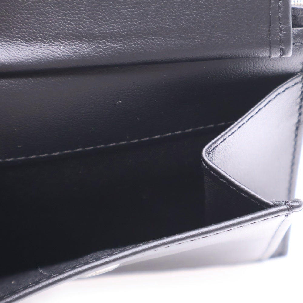 Christian Dior(クリスチャンディオール) オブリークジャカード トロッター柄 コンパクトウォレット 二つ折り財布 ネイビー/ベージュ 20BBC027YSE