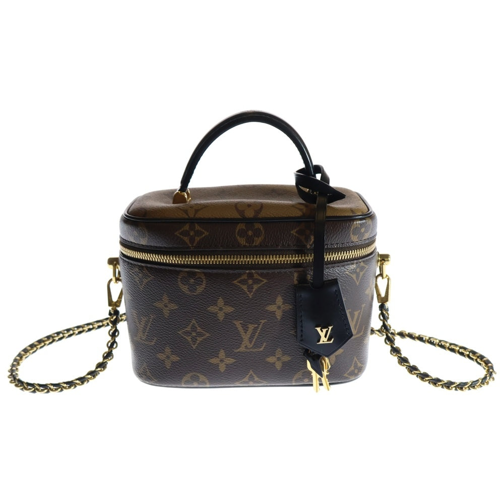 LOUIS VUITTON(ルイヴィトン) モノグラム リバース ヴァニティ 2wayバッグ ブラウン PVCレザー ショルダーバッグ RFID M45165