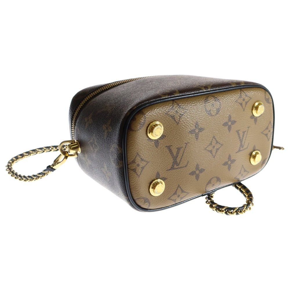 LOUIS VUITTON(ルイヴィトン) モノグラム リバース ヴァニティ 2wayバッグ ブラウン PVCレザー ショルダーバッグ RFID M45165