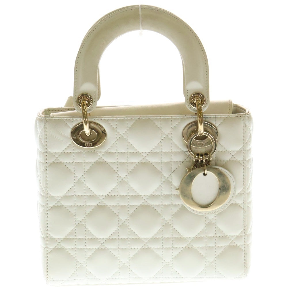 DIOR マイレディディオール　スモール　ホワイト ショルダーバッグ　ラムレザー Christian Dior(クリスチャンディオール) マイレディディオール