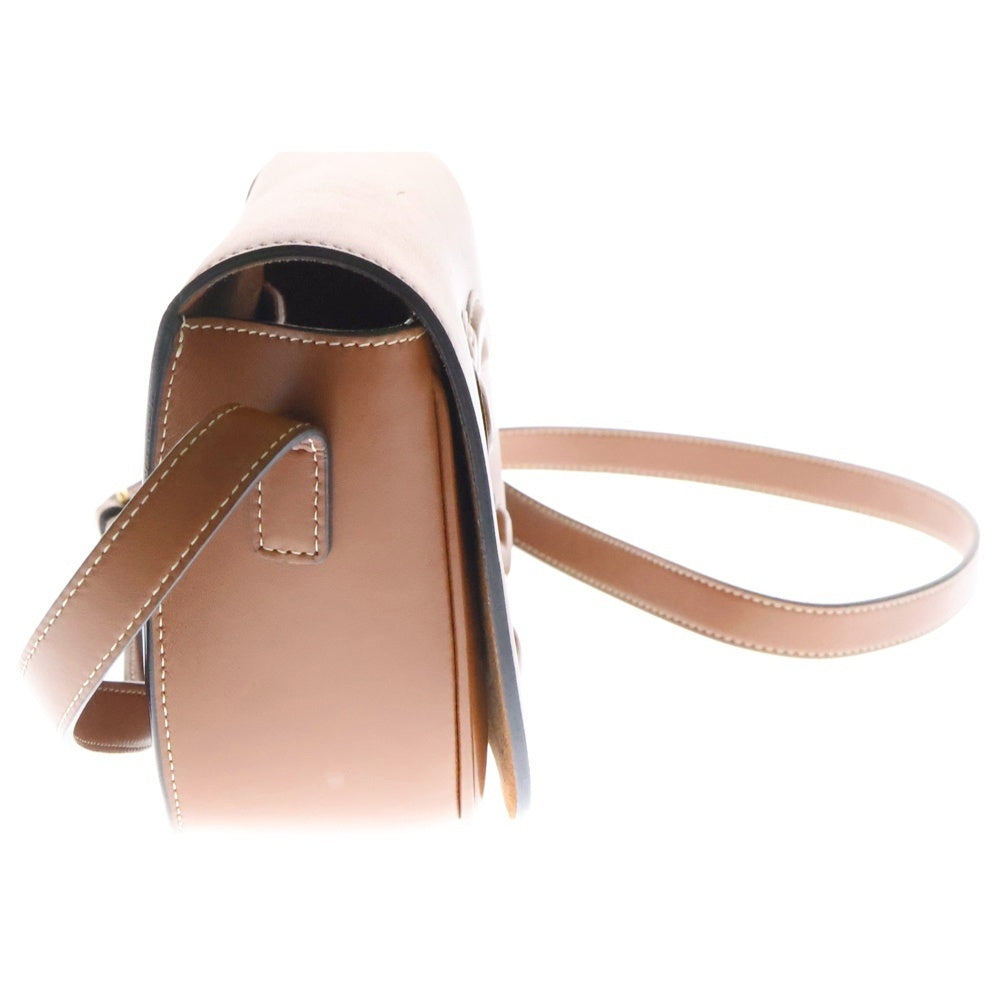 CELINE(セリーヌ) フォルコ キュイルトリオンフ ショルダーバック ブラウン レザー ポシェットバッグ