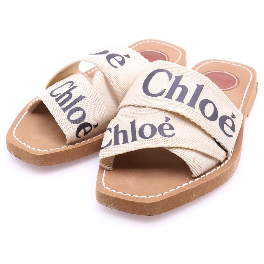 Chloe(クロエ) ウッディ サンダル ホワイト ブラウン #35 レディース