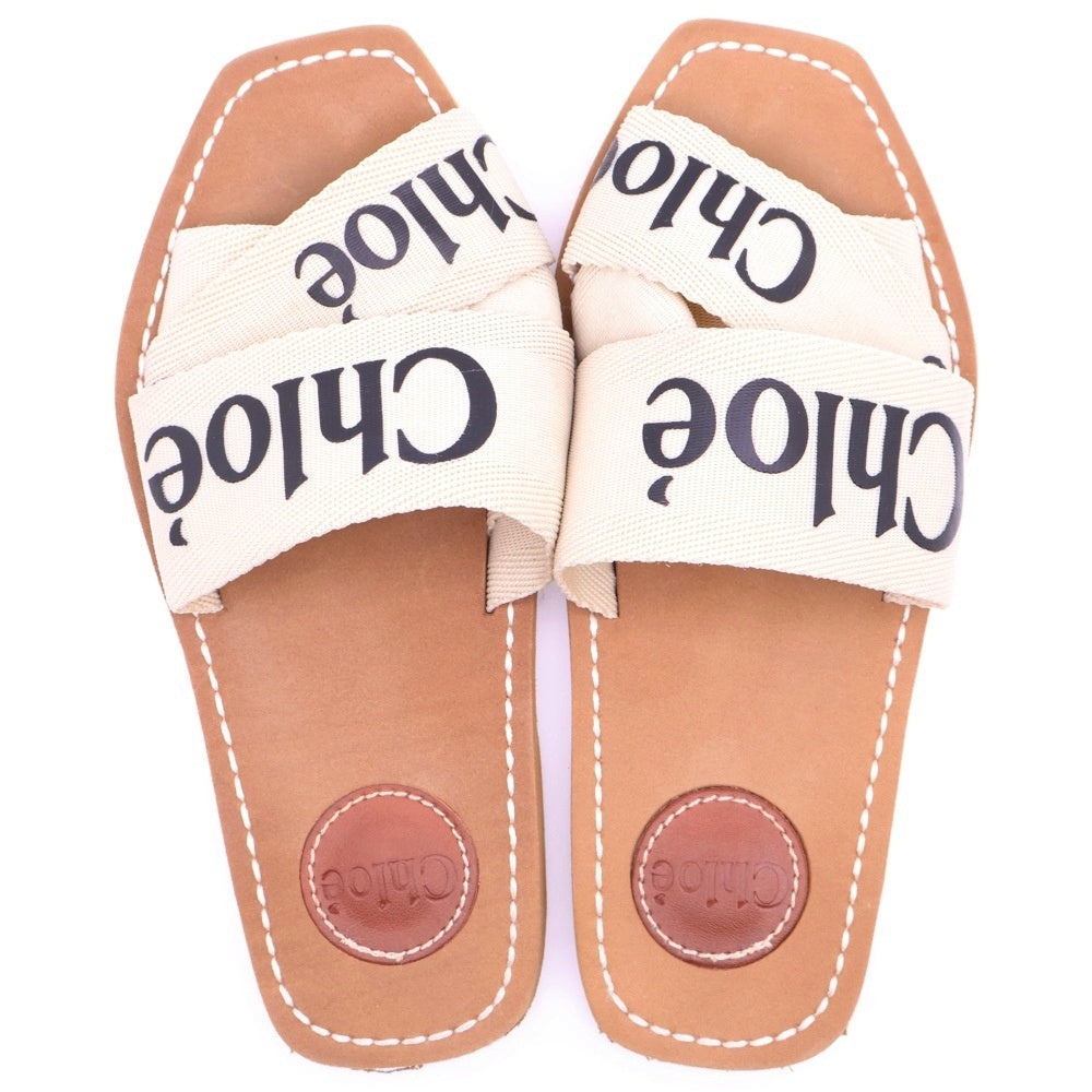 Chloe(クロエ) ウッディ サンダル ホワイト ブラウン #35 レディース