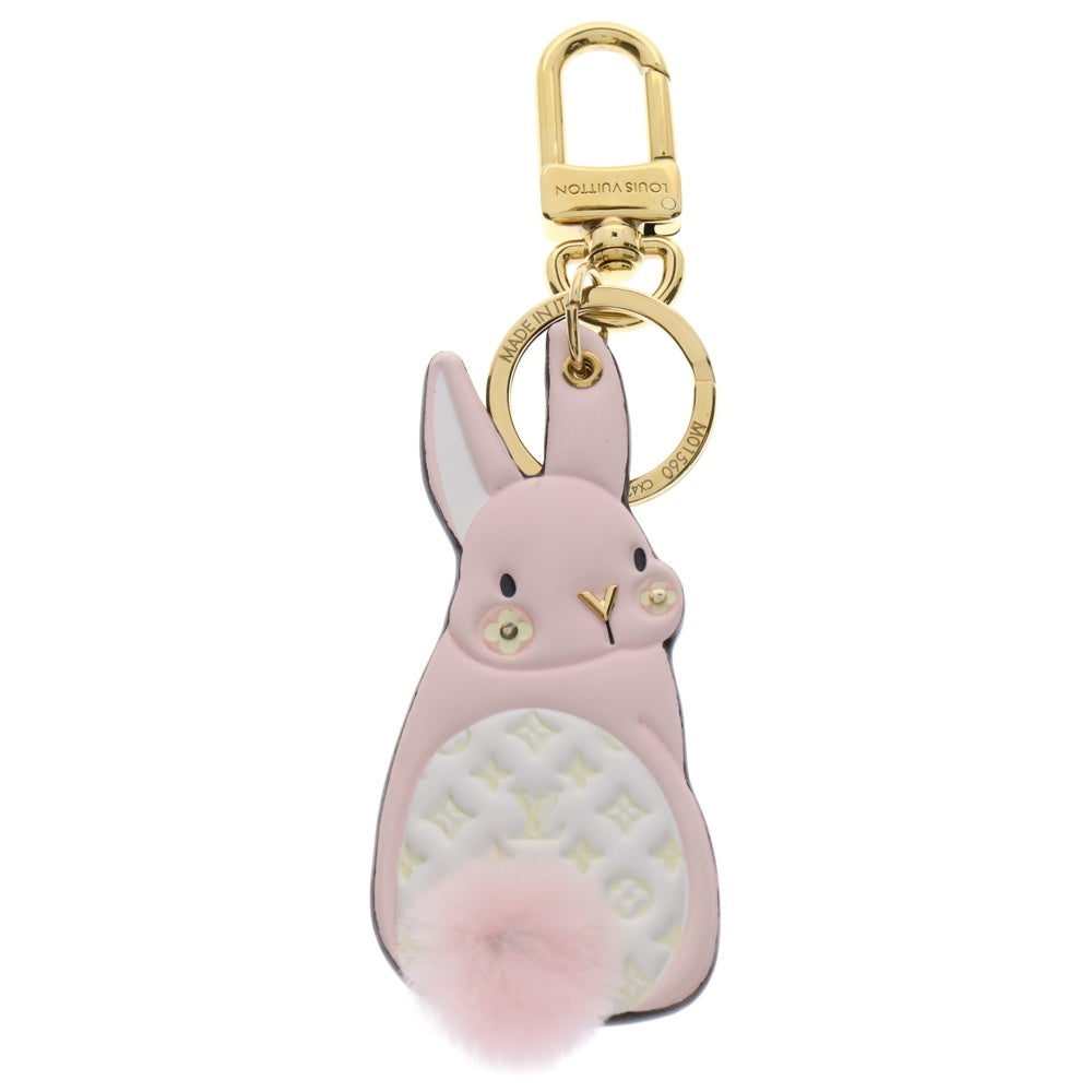 LOUIS VUITTON(ルイヴィトン) モノグラム LV バニー バッグチャーム キーリング ゴールド金具