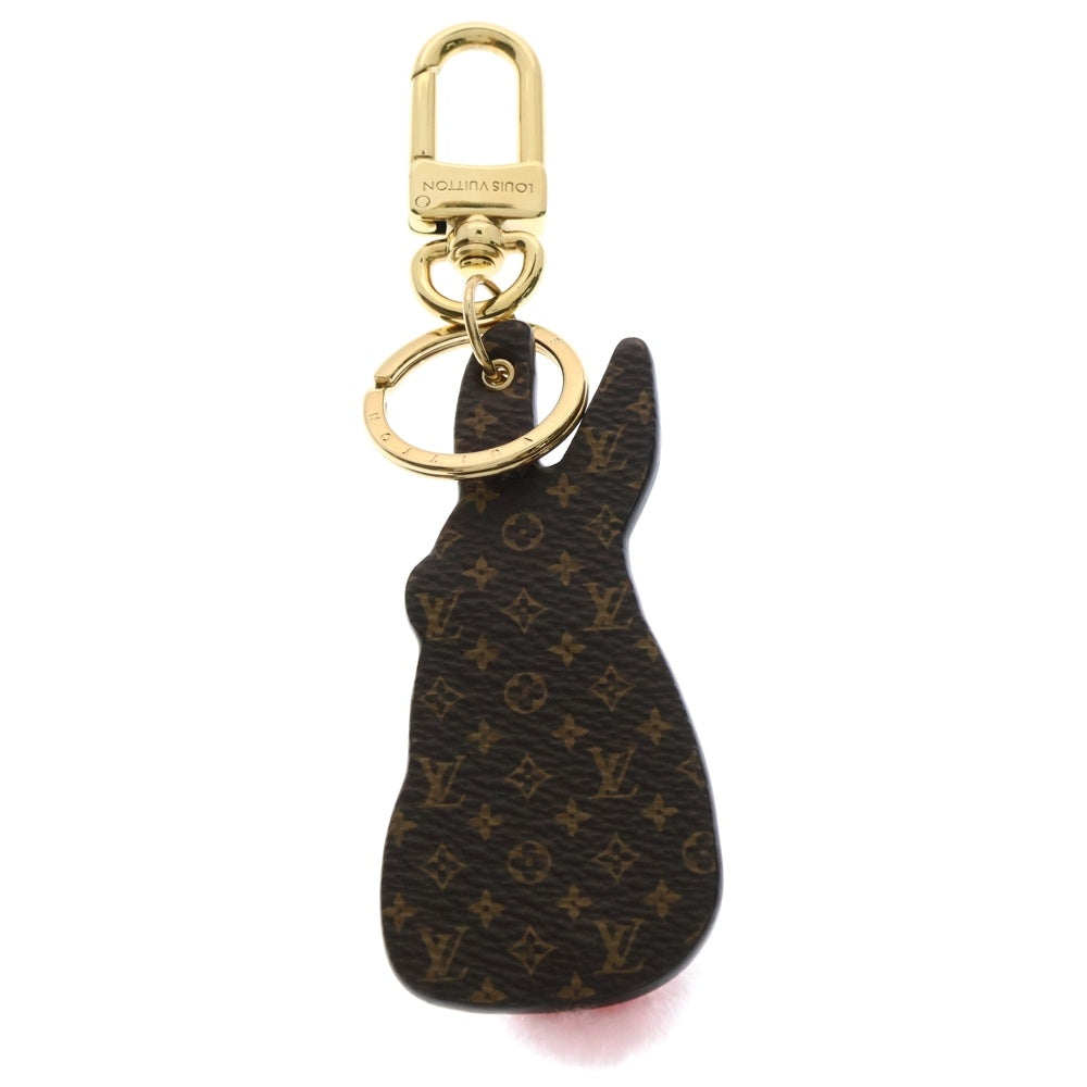 LOUIS VUITTON(ルイヴィトン) モノグラム LV バニー バッグチャーム キーリング ゴールド金具
