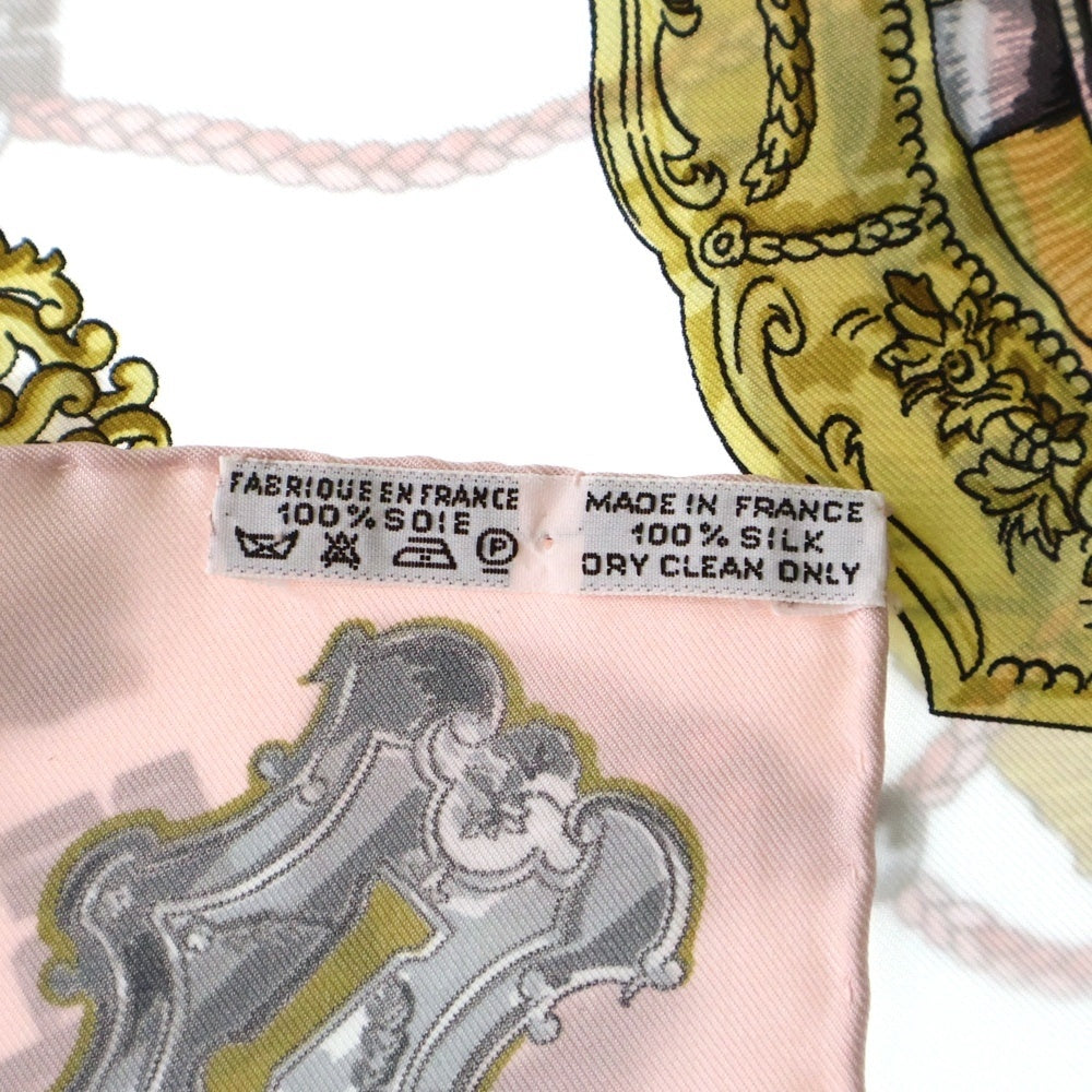 HERMES(エルメス) カレ90 LES CLES スカーフ ピンク シルク