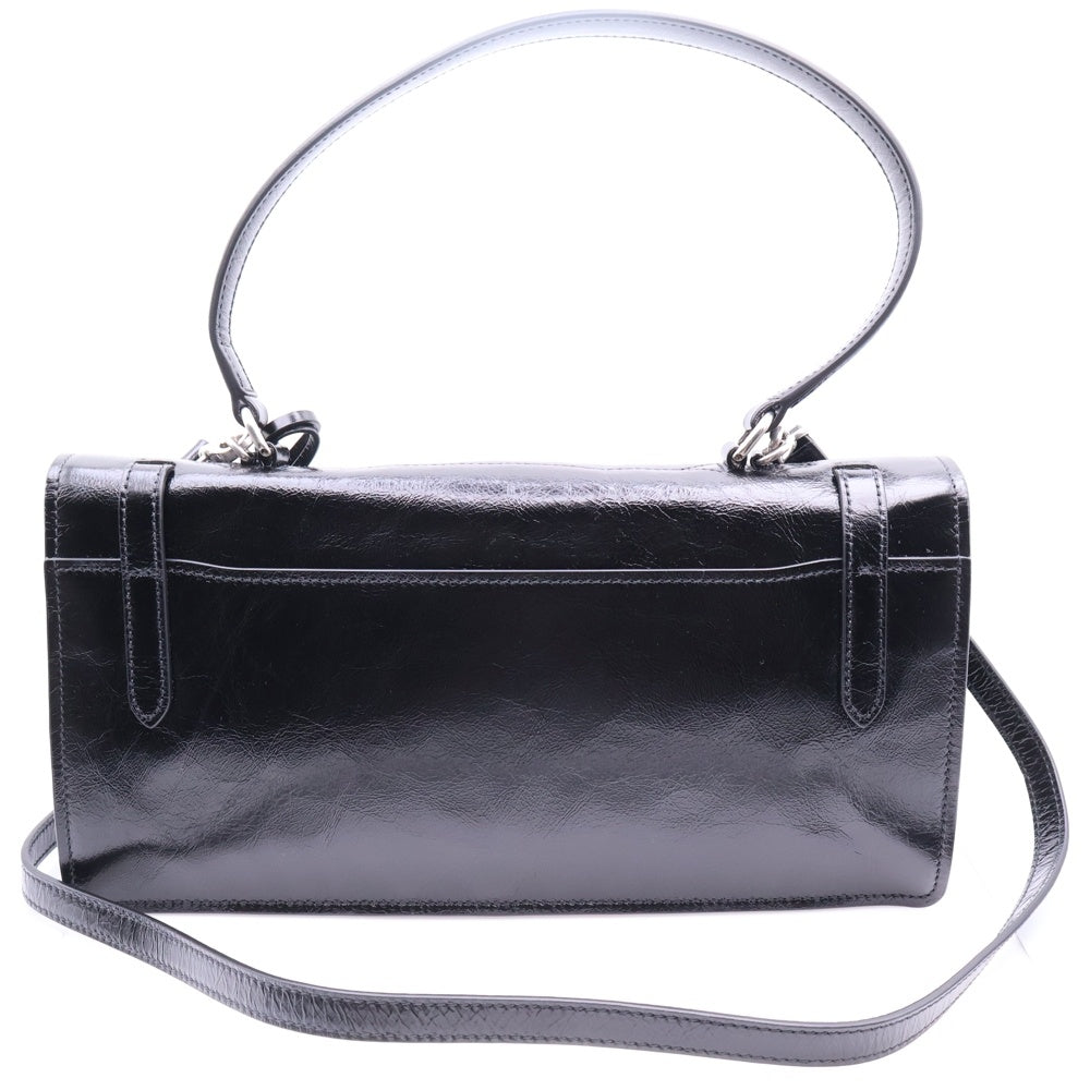 PRADA(プラダ) Medium Leather Handbag ミディアム ハンドバッグ ブラック レザー ワンショルダーバッグ 1BN026