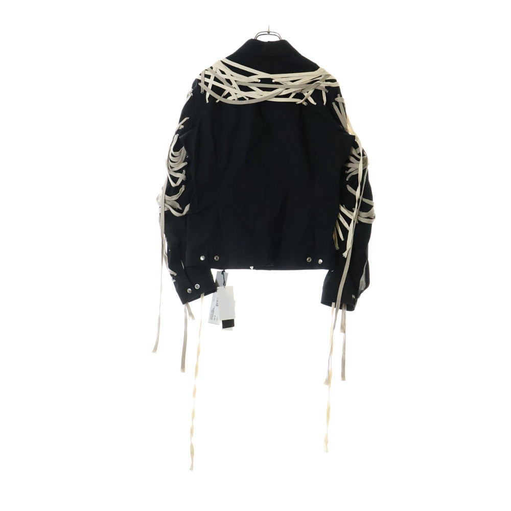 Rick Owens(リックオウエンス) 20SS TECUATL MEGALACED WORKER テクアトル メガレースド ワーカー レースアップ スナップボタン トラッカージャケット ブラック RU20S7784-TEEW3