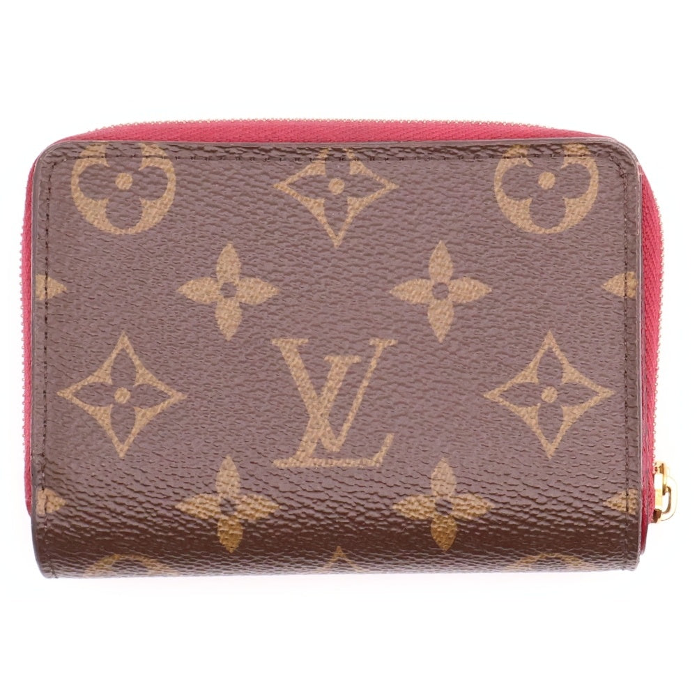 LOUIS VUITTON(ルイヴィトン) ポルトフォイユ・ルー モノグラム フューシャ コンパクトウォレット 二つ折り財布 ブラウン/ワインレッド M82377 RFID