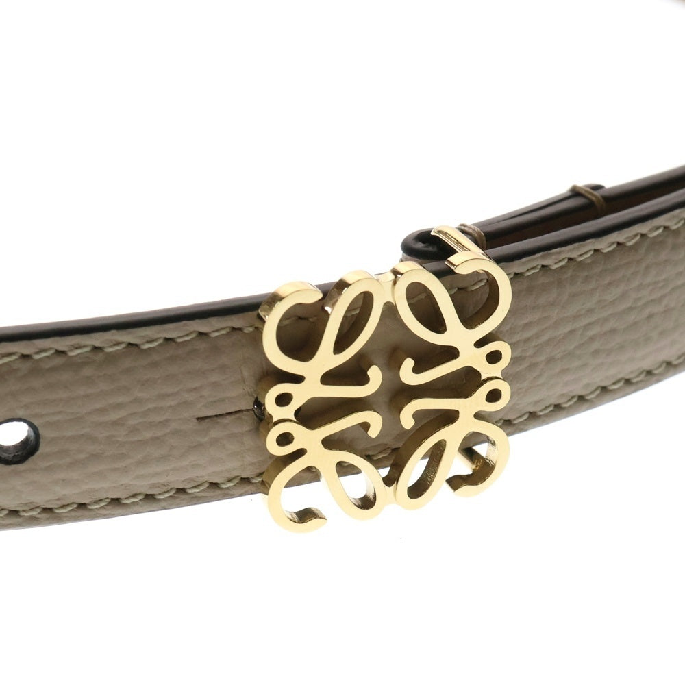 LOEWE(ロエベ) アナグラム ベルト ベージュ ゴールド金具 レディース