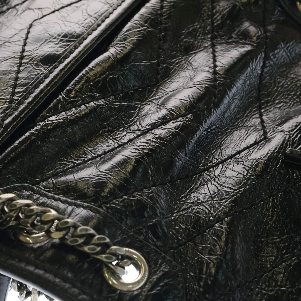SAINT LAURENT PARIS(サンローランパリ) ニキ ベイビー チェーン ショルダーバッグ ブラック カーフスキン 633160