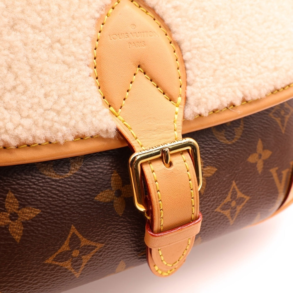 LOUIS VUITTON(ルイヴィトン) モノグラム ディアヌNM PM M46317 ブラウン/アイボリー ボア PVC ショルダーバッグ