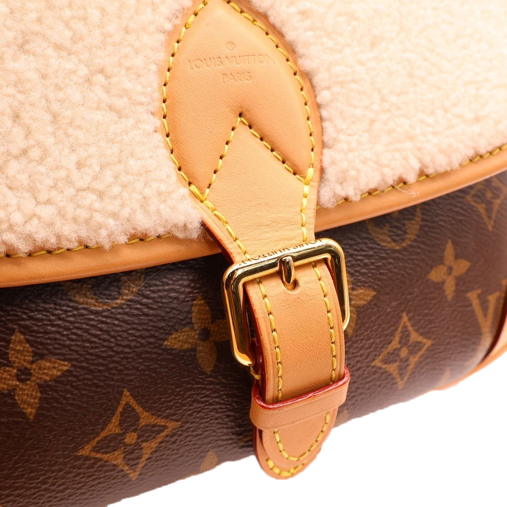 LOUIS VUITTON(ルイヴィトン) モノグラム ディアヌNM PM M46317 ブラウン/アイボリー ボア PVC ショルダーバッグ