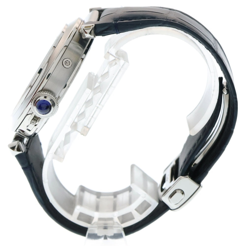 Cartier(カルティエ) WSPA0030 パシャ ドゥ カルティエ ムーンフェイズ 白文字盤 ステンレス レザー 自動巻き SS×革/AT 腕時計