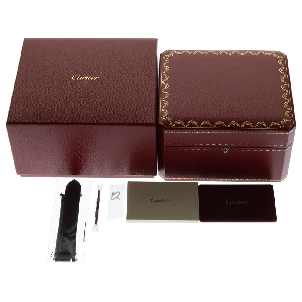 Cartier(カルティエ) WSPA0030 パシャ ドゥ カルティエ ムーンフェイズ 白文字盤 ステンレス レザー 自動巻き SS×革/AT 腕時計