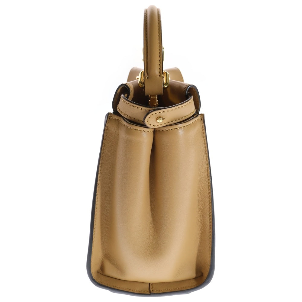 FENDI(フェンディ) ピーカブー ミニ 2WAY レザーハンドバッグ ショルダーバッグ キャメル 8BN244