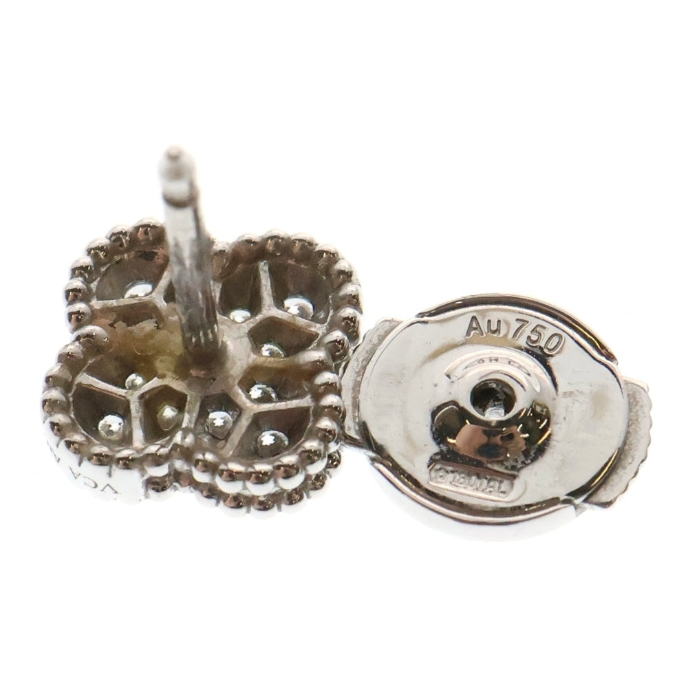 Van Cleef & Arpels(ヴァンクリーフアンドアーペル) スウィートアルハンブラ ダイヤモンド ピアス K18WG ホワイトゴールド VCAR085500 ジュエリー アクセサリー レディース