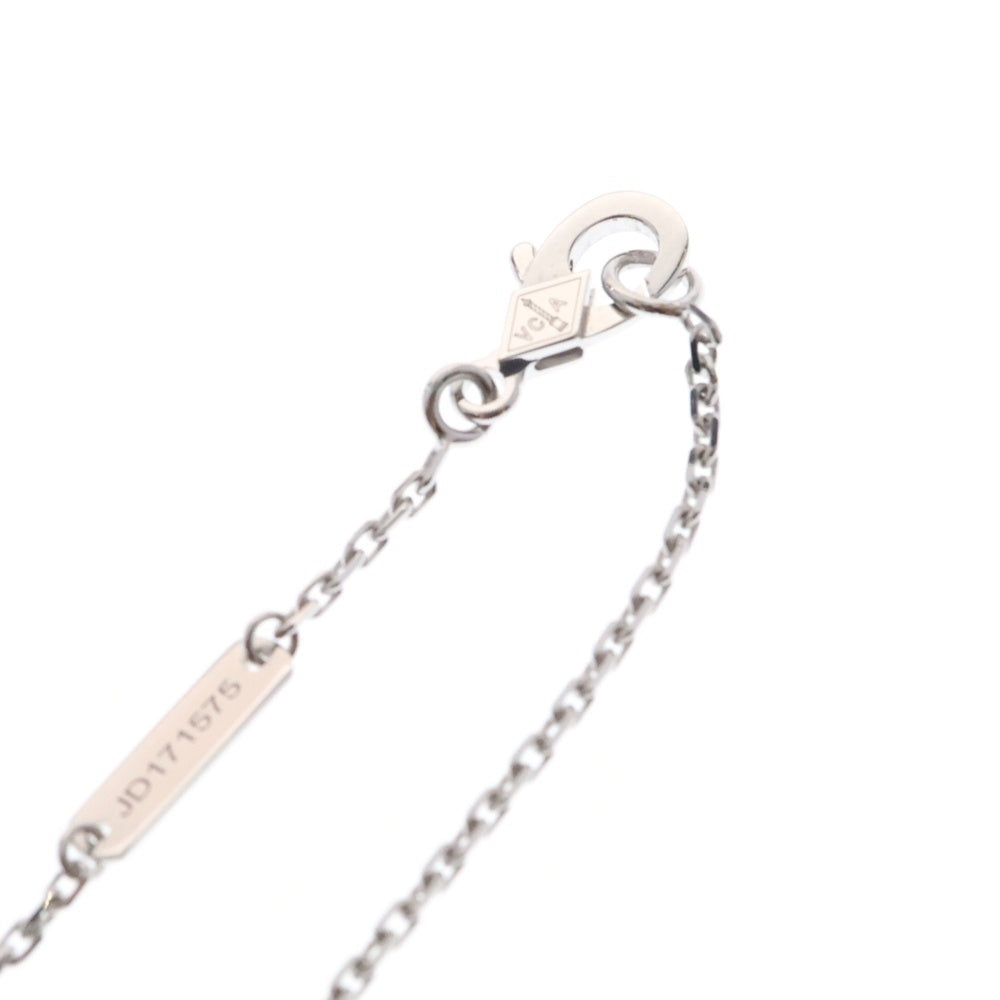 Van Cleef & Arpels(ヴァンクリーフアンドアーペル) 22AW セラドングリーン ヴィンテージ アルハンブラ 1Pダイヤモンド ネックレス 750WG ホワイトゴールド/セラドングリーン VCARP9RU00