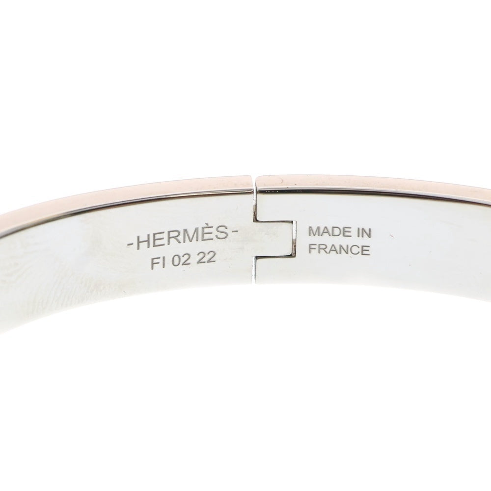 HERMES(エルメス) シェーヌダンクル ミニクリック バングル ブレスレット アクセサリー ブラック×ゴールド×シルバー GP