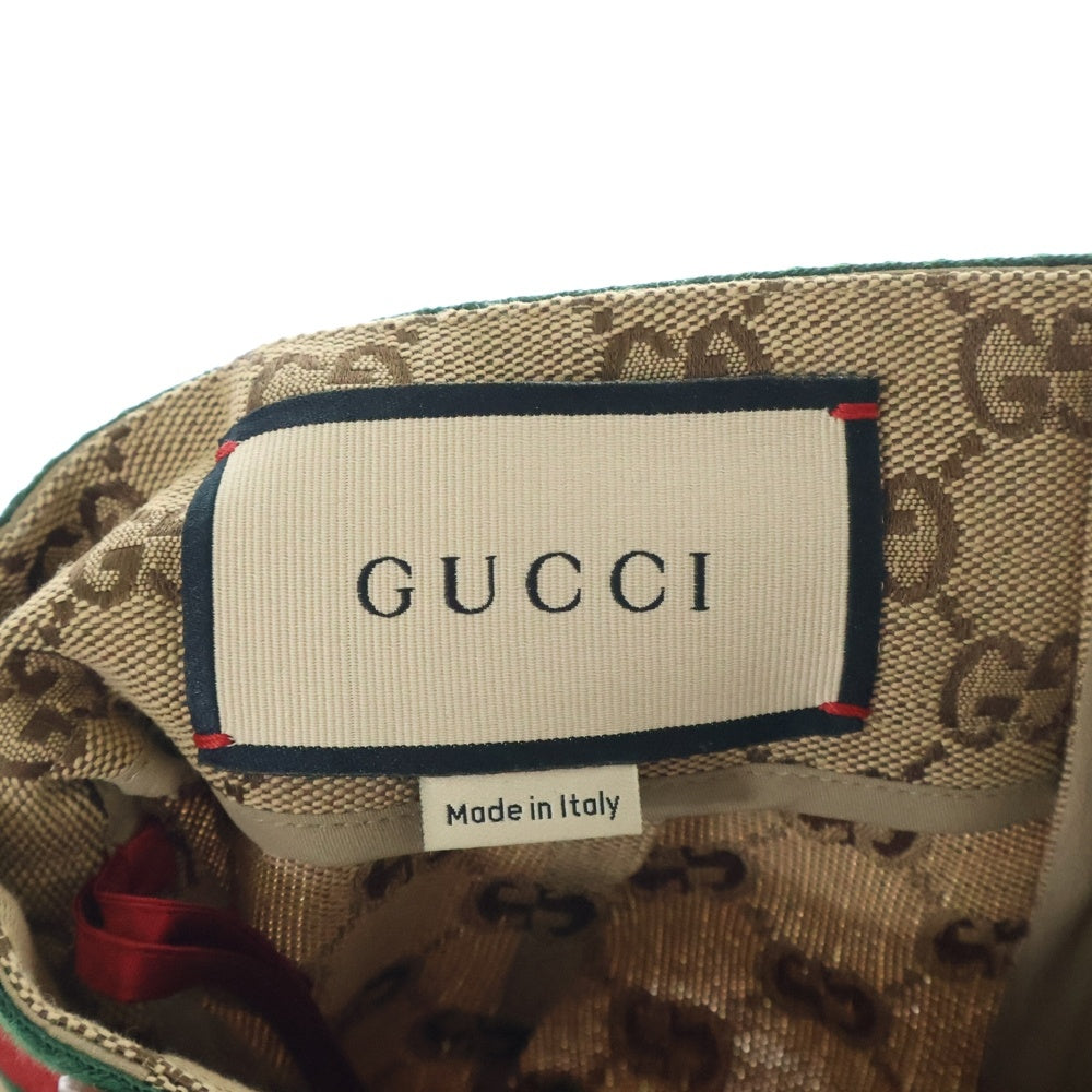 GUCCI(グッチ) GGキャンバス 総柄 シェリーライン ホースビット レザー フレア ミディアムスカート ベージュ/ブラウン 681567 Z8AWI レディース