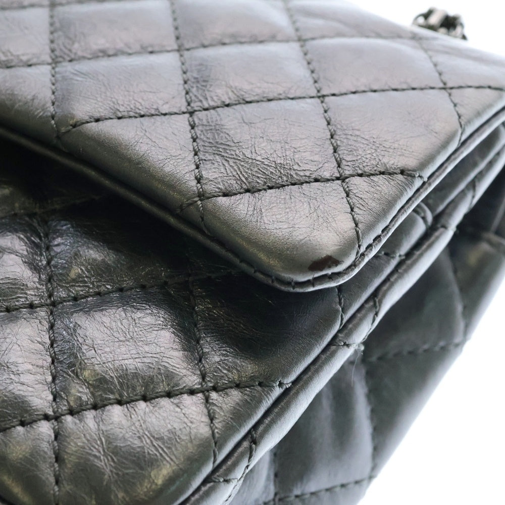 CHANEL(シャネル) 2.55 ショルダーバッグ ハンドバッグ Wフラップ Wチェーン シルバー クラシックカーフスキン AS0874