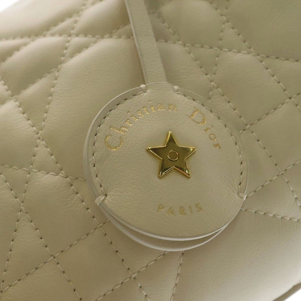 Christian Dior(クリスチャンディオール) グルーヴ20 マクロカナージュ 2WAYバッグ ショルダーバッグ ハンドバッグ クリーム アイボリー ホワイト ゴールド金具