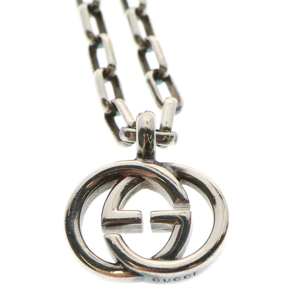 GUCCI(グッチ) インターロッキングG チェーンネックレス ペンダント シルバー