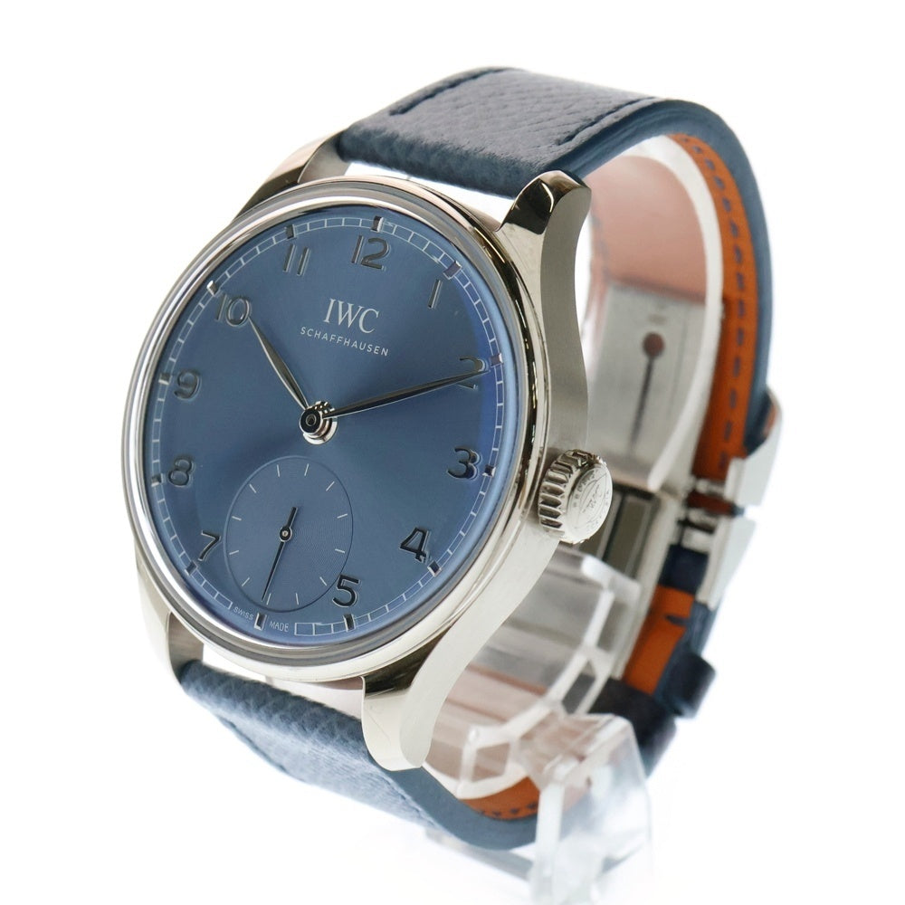 IWC(アイダブリューシー) IW358402 ポルトギーゼ・オートマティック 40 アイスブルー文字盤 SS×革/AT 自動巻き 腕時計 メンズ