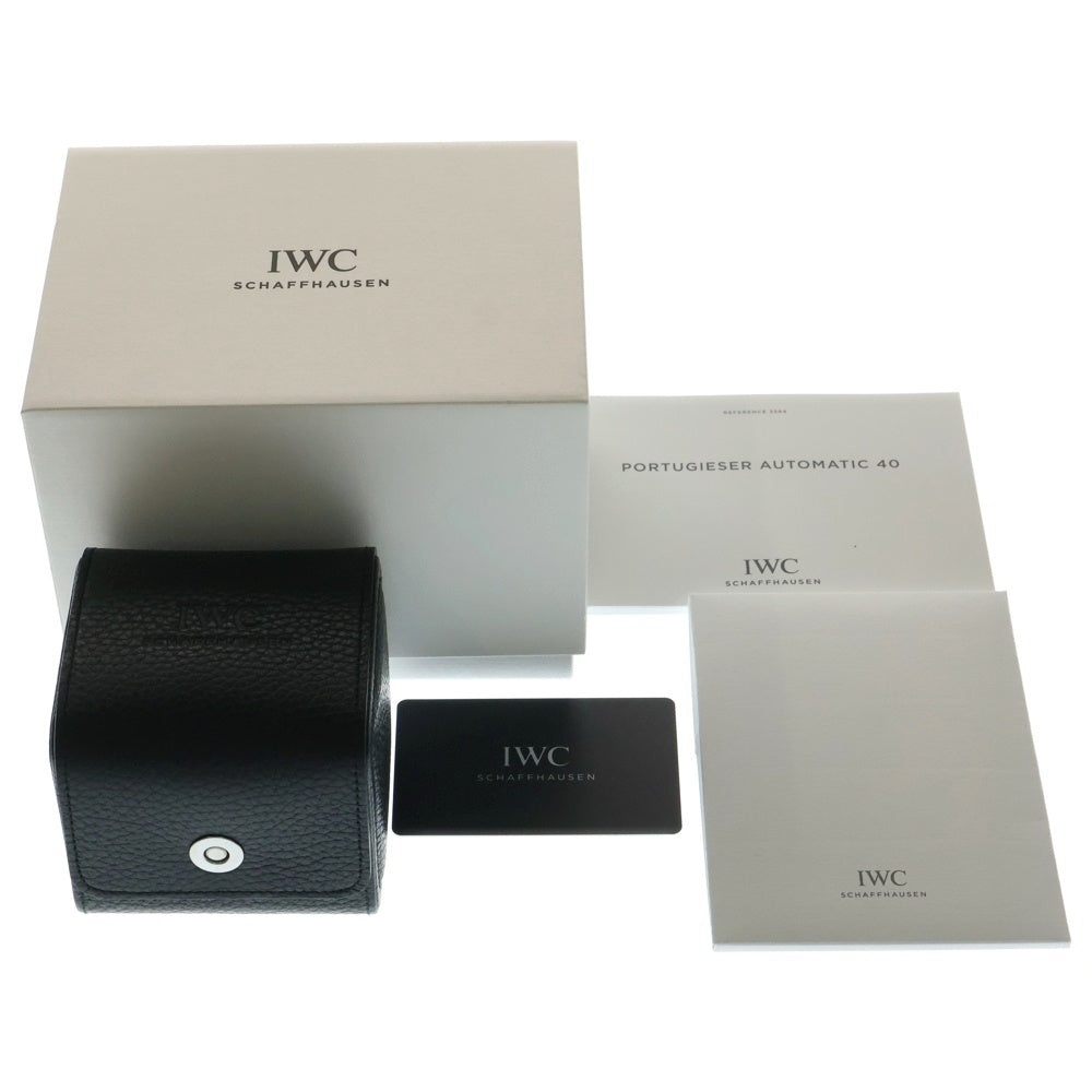IWC(アイダブリューシー) IW358402 ポルトギーゼ・オートマティック 40 アイスブルー文字盤 SS×革/AT 自動巻き 腕時計 メンズ