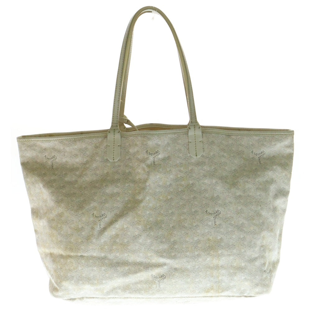 GOYARD(ゴヤール) サンルイPM トートバッグ ハンドバッグ ホワイト PVC×レザー シルバー金具