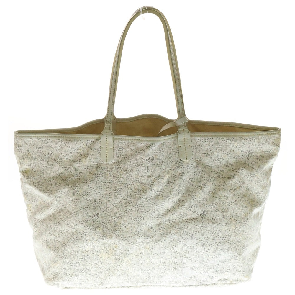 GOYARD(ゴヤール) サンルイPM トートバッグ ハンドバッグ ホワイト PVC×レザー シルバー金具