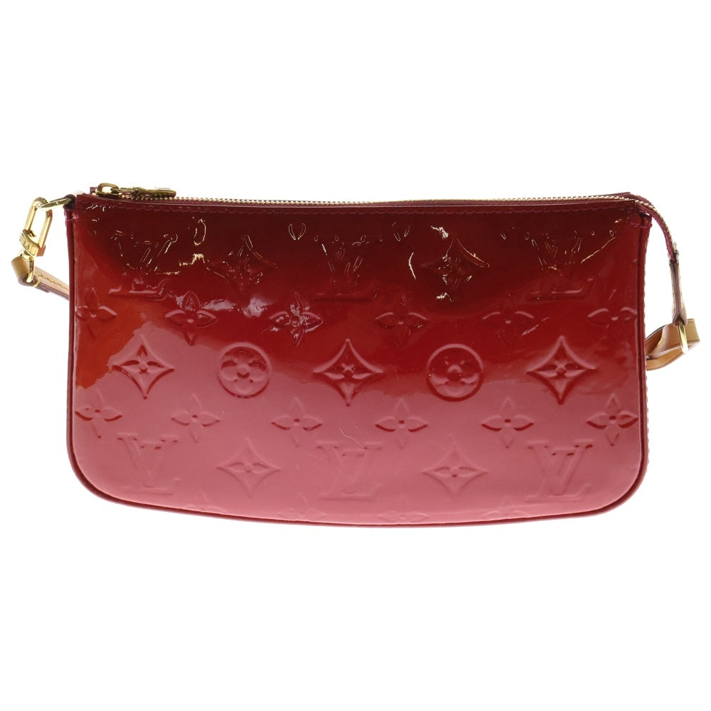 LOUIS VUITTON(ルイヴィトン) ヴェルニ アクセソワール ポシェット ミニバッグ ハンドバッグ ポーチ ケース レッド パテント レザー ゴールド金具 M91577