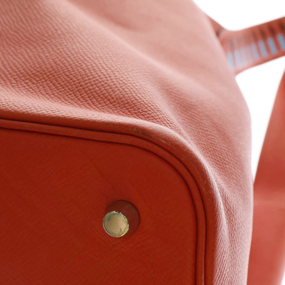 HERMES(エルメス) ピコタンロックPM トレサージュ カプシーヌ ヴォーエプソン レザーハンドバッグ オレンジ レディース C刻印