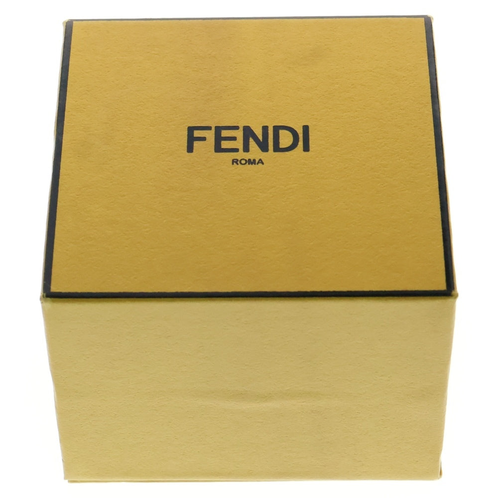 FENDI(フェンディ) Fロゴ ラインストーン ラウンド スタッド ピアス ゴールド 1A1621