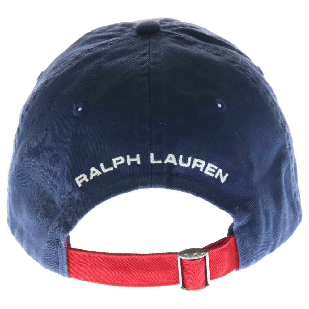 LAUREN RALPH LAUREN(ローレンラルフローレン) スポーツロゴ刺繍 復刻デザイン 6パネル ベースボールキャップ 帽子 ネイビー