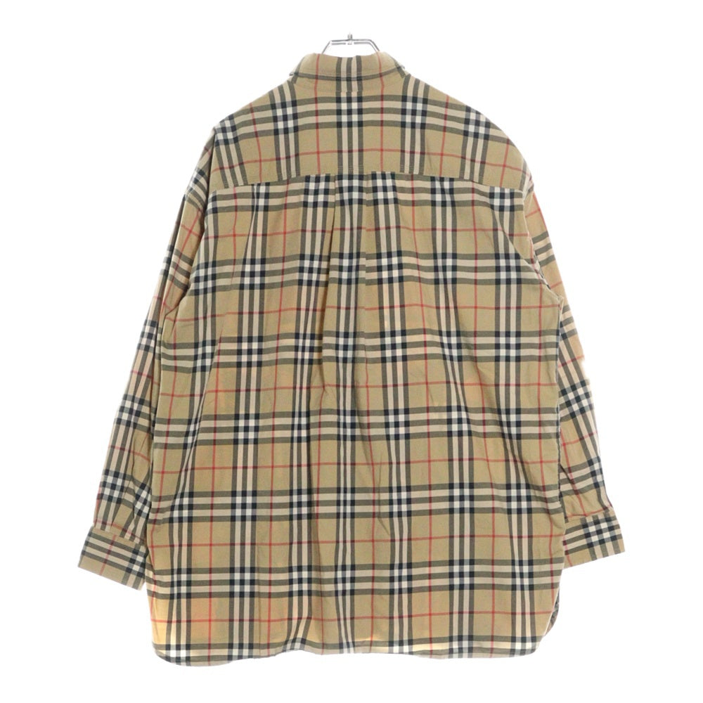 BURBERRY(バーバリー) LOVE グラフィティプリント ノバチェック総柄 ロングスリーブ 長袖シャツ ベージュ 8038128