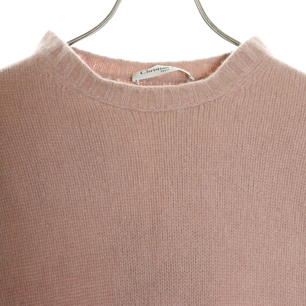 Christian Dior(クリスチャンディオール) J'ADIOR ナンバリング カシミヤ クルーネック ショート丈 クロップド 長袖ニット セーター ピンク レディース 914S60TM013