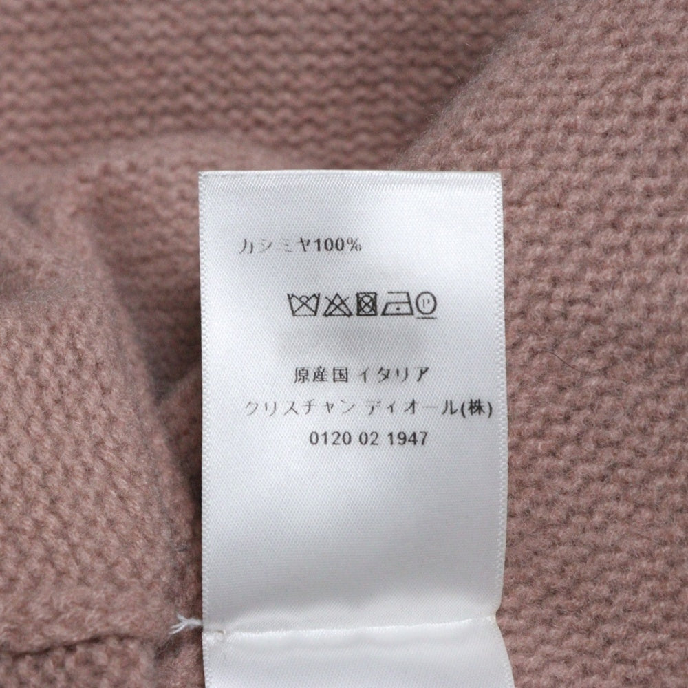 Christian Dior(クリスチャンディオール) J'ADIOR ナンバリング カシミヤ クルーネック ショート丈 クロップド 長袖ニット セーター ピンク レディース 914S60TM013