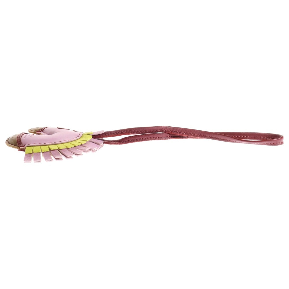 HERMES(エルメス) サバンナ ジージーカマイユ ストラップ バッグチャーム レザー ピンク U刻印