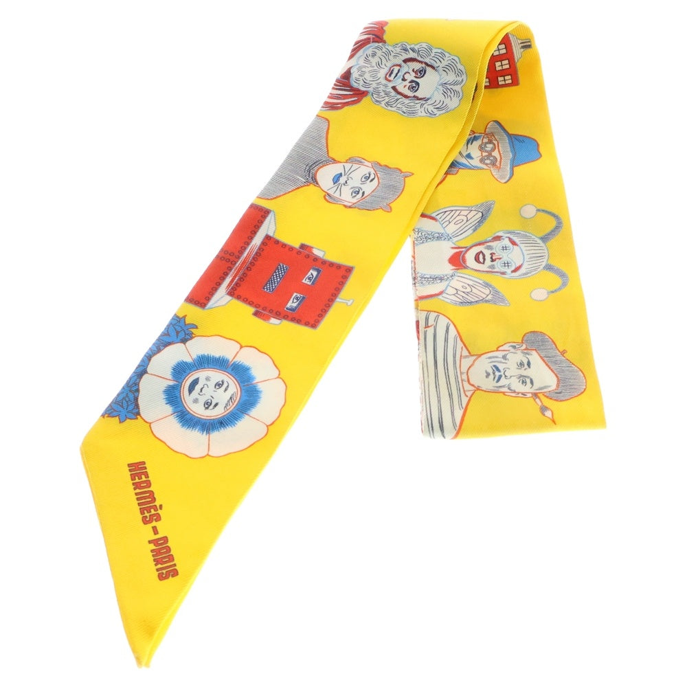 HERMES(エルメス) DRESS CODE ドレスコード ツイリー スカーフ イエロー系 シルク 063780S