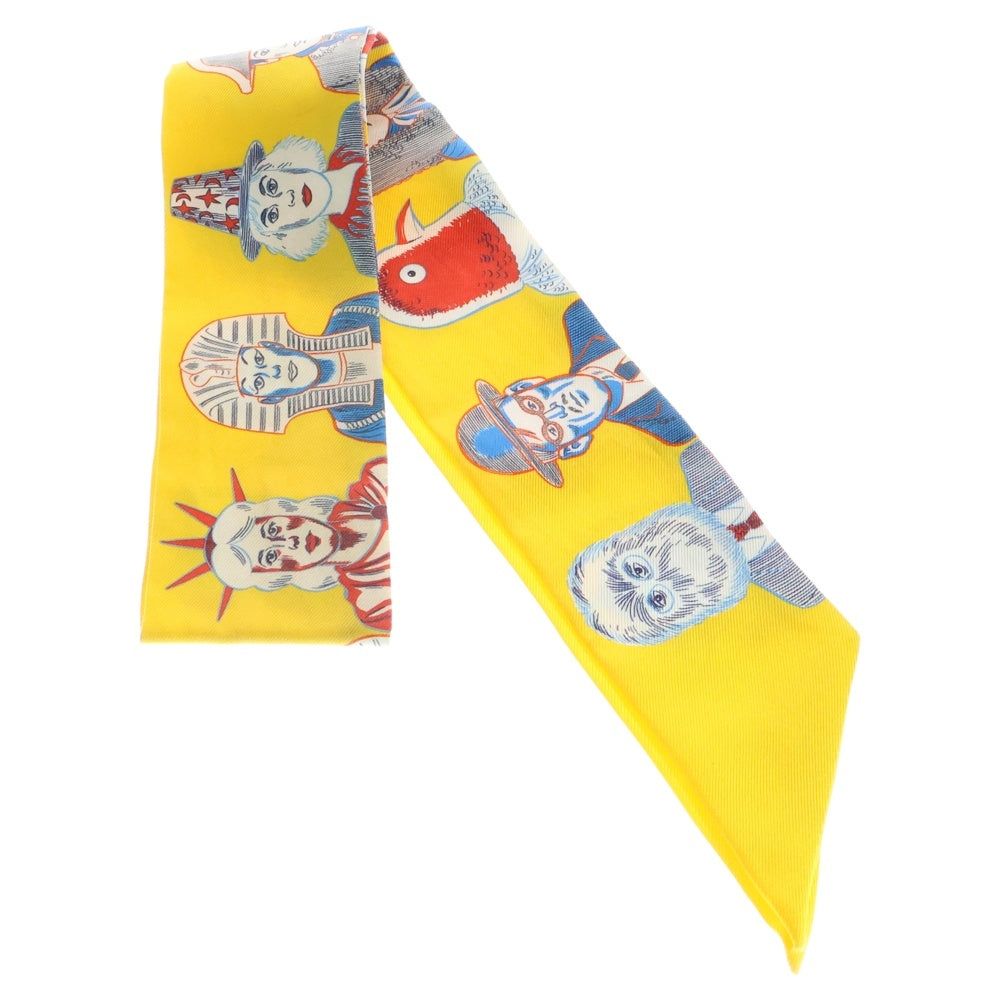 HERMES(エルメス) DRESS CODE ドレスコード ツイリー スカーフ イエロー系 シルク 063780S